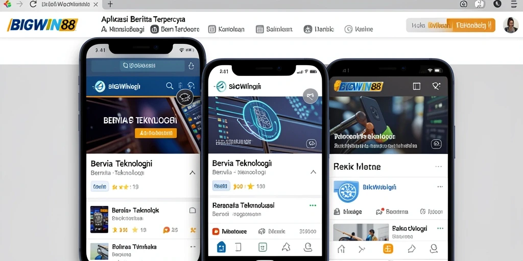 Antarmuka aplikasi BIGWIN88 yang modern dan informatif.