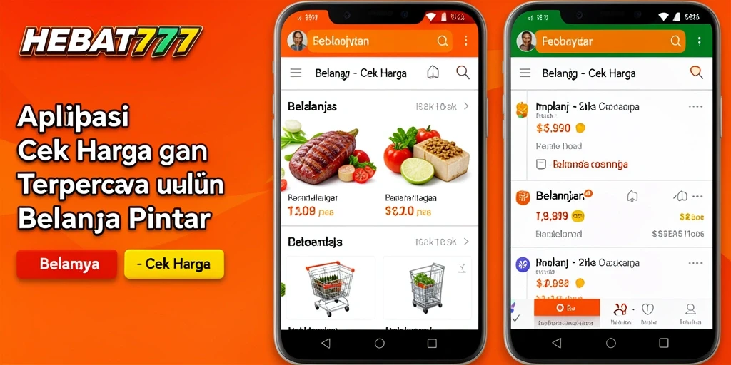 Tampilan antarmuka HEBAT777 yang memudahkan cek harga.