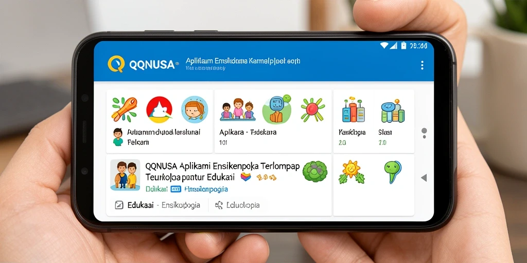 Antarmuka aplikasi Ensiklopedia QQNUSA yang informatif dan ramah pengguna.
