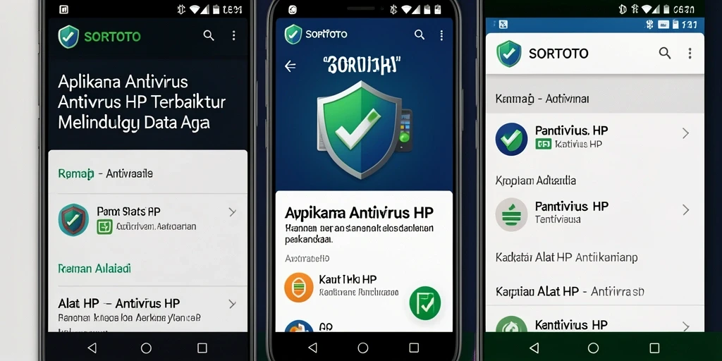 Tampilan antarmuka SORTOTO yang menarik dan informatif untuk Antivirus HP.