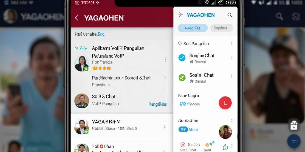 Antarmuka YAGAOHEN menampilkan fungsi panggilan VoIP yang interaktif dan mudah digunakan.