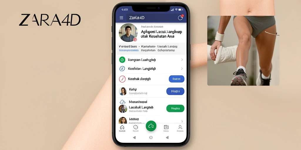 Antarmuka ZARA4D yang menampilkan pemantauan langkah harian.